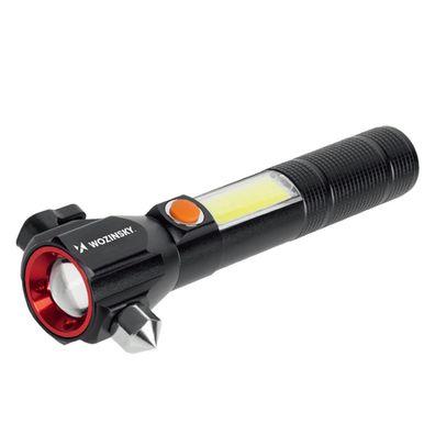 Wozinsky WLR-31 LED Taschenlampe 500 lm mit Glasbrecher Gurtschneider