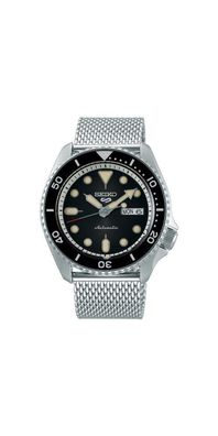 Seiko 5 Sports Armbanduhr Silber Schwarz SRPD73K1