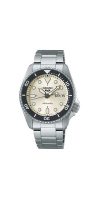 Seiko 5 Sports Herrenuhr silber beige SRPK31K1