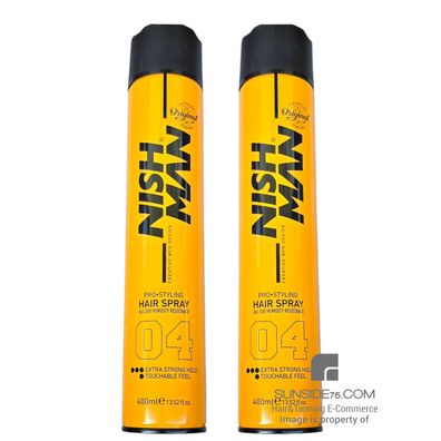 NishMan/Hair Spray 04 "Extra Strong Hold" 2x400ml/Haarstyling/Haarpflege