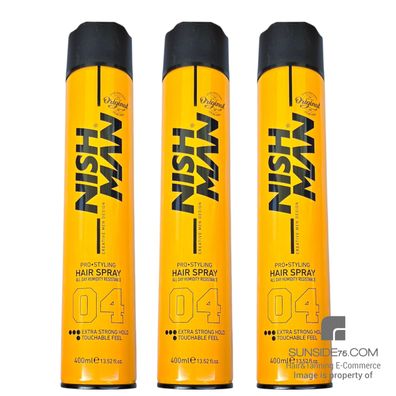 NishMan/Hair Spray 04 "Extra Strong Hold" 3x400ml/Haarstyling/Haarpflege