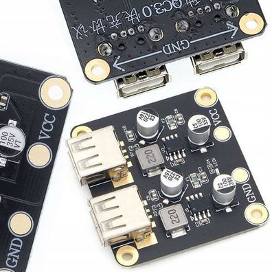 Rosfix USB Spannungswandler 2-Kanal – 5V 3A Step Down | 6–24V Eingang