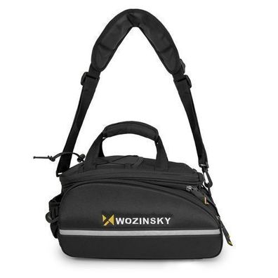 Wozinsky Große Fahrradtasche für Gepäckträger 35L mit Regenhülle Schwarz (WBB19B