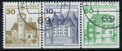 BERLIN Zusammendruck Nr W72 gestempelt 3ER STR X7847B2