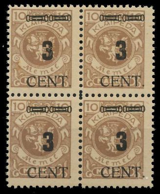 MEMEL 1923 Nr 186 postfrisch Viererblock X887876