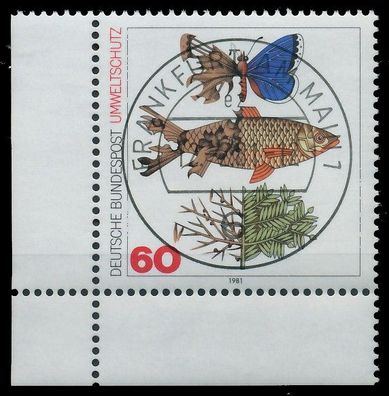 BRD BUND 1981 Nr 1087 zentrisch gestempelt ECKE-ULI X3D67A6