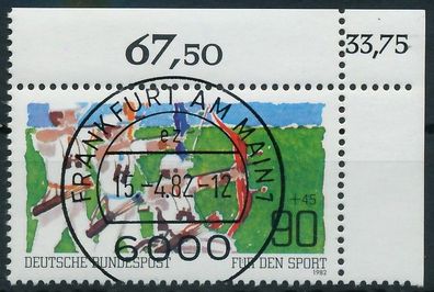 BRD BUND 1982 Nr 1128 KBWZ zentrisch gestempelt ECKE-ORE X3D6A22