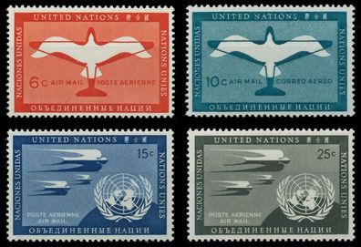 UNO NEW YORK 1951 Nr 12-15 postfrisch X404D72