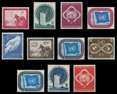 UNO NEW YORK 1951 Nr 1-11 postfrisch X404D86