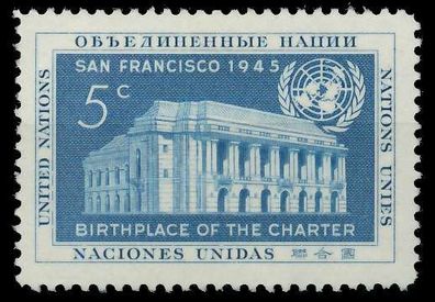 UNO NEW YORK 1952 Nr 16 postfrisch X404DDE