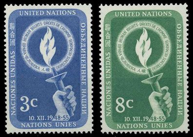 UNO NEW YORK 1955 Nr 45-46 postfrisch X404E42