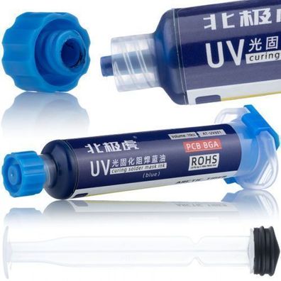 Rosfix UV-Schutzmaske 10ml – Blau für PCB | Nichtleitend, 365nm Härtung