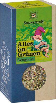3x Sonnentor Alles im Grünen® Salatgewürz, Packung 15g