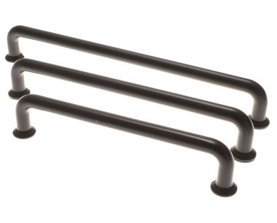 Möbelgriff BA 128 - 320mm Küchengriff Lira Schrankgriff Schwarz Metall
