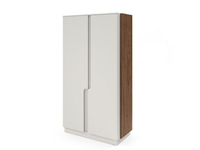 Kleiderschrank Positano P01 OAK 2 türiger Drehtürenschrank - Nussbaum Alba / Kaschmir