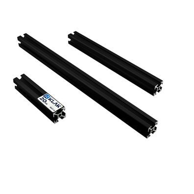 KLAK 20 - Aluprofil 20x20mm Nut 6 Aluminium Systemprofil Typ I 100mm-2000mm schwarz
