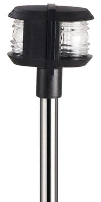Lampenmast Länge 25 cm Edelstahl mit Doppellicht Positionslicht Lichtmast