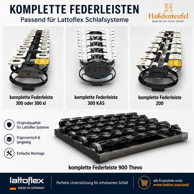 Lattoflex Federbrücke Federleiste 200 300 300XL 300KAS 900 ab 03/2013