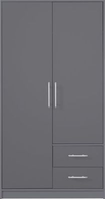 Kleiderschrank 100x190x56 cm SMART SR3 Schrank Anthrazit