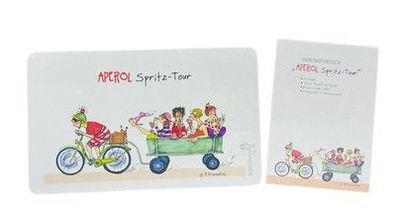 Frühstücksbrettchen Schneidebrett Aperol Spritz Tour + Notizblock