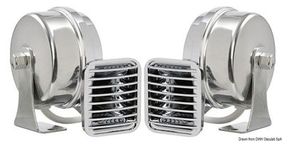 Bootshorn Bootshupe Horn Signalhorn Hupe Einzeln oder Doppelhorn