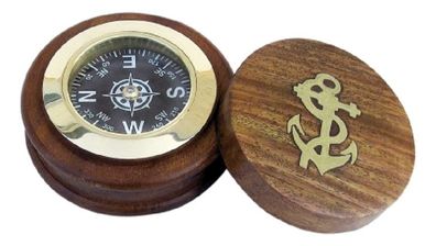 Kompass mit Deckel Maritimer Kompaß
