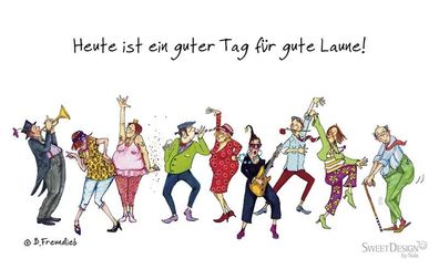 Geschirrtücher Notizblock Frühstücksbrettchen Glückwunschkarte Gute Laaune Tag