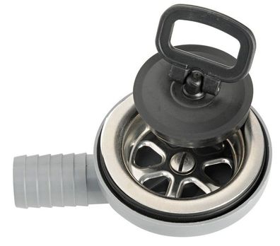 Ablaufgarnitur für Spühle Camping Boot Urlaub Caravan mit seitl. Abfluss 90 °