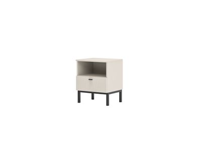 Nachttisch KORFU - 75 MDF mit Fräsung - Kaschmir - Nachtschrank
