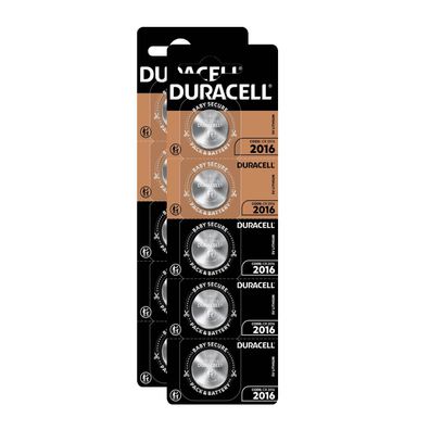 10x Duracell CR 2016 DL 2016 Lithium Knopfzelle 3V Batterien CR2016