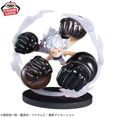 BANDAI Monkey D. Ruffy Gear 5 mit Haki-Fäusten | One Piece Sammelfigur | 12 cm