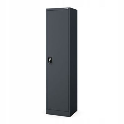 Büroschrank Aktenschrank Metallschrank Lagerschrank 185 x 45 x 40 cm Anthrazit