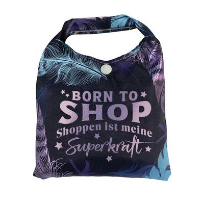 Vorpersonalisierte Glitzernde Einkaufstasche - Shopper Bag Born to Shop