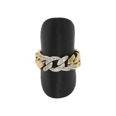 Kettenring Gold 750 Diamant Second Hand 25326475 getragen wie neu
