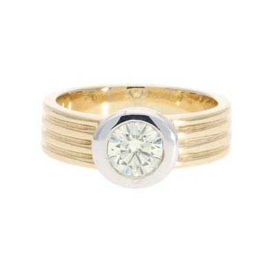 Diamantring Gelb/Weißgold 585 Dia. Second Hand wie neu 25326519 getragen