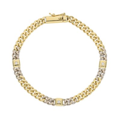 Damen Armband massiv Gold 750 Bicolor Second Hand 25326508 getragen wie neu