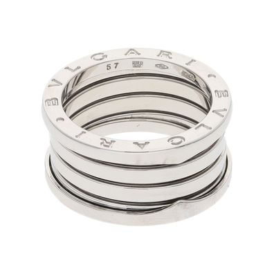 Bvlgari Ring Unisex Weißgold 750 B. zero1 4-Band-Ring getragen 25326518 wie neu
