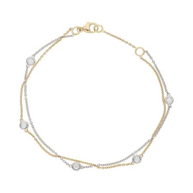 Armband Weißgold Gelbgold 585 Damen Brillianten JL10-03-3927 JuwelmaLux