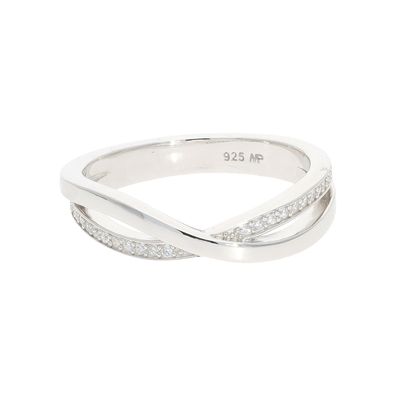 Ring Silber 925 rhodiniert, poliert, Zirkonia JL20-07-1495 JuwelmaLux