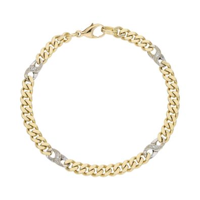 Gold Armband Damen mit Diamanten 585 Second Hand 25326510 getragen wie neu
