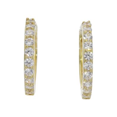 Creolen Silber 925 Gold plattiert Zirkonia JL20-06-1368 JuwelmaLux