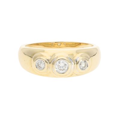 Diamantring Gold 585 massiv Unisex Second Hand 25326533 getragen wie neu