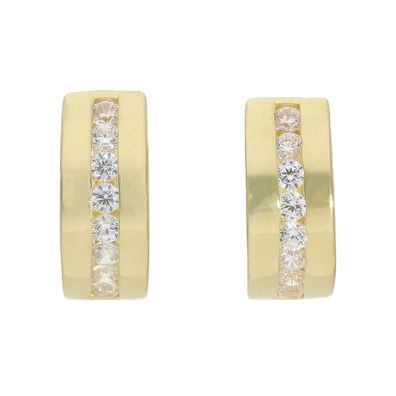 Creolen Silber 925 Goldplattiert Cubic Zirkonia JL20-06-1430 JuwelmaLux