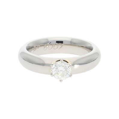 Platinring Diamant ca. 0,74 Carat Second Hand 25326531 getragen wie neu