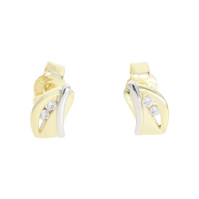Ohrstecker Gold 333 Teilrhodiniert Cubic Zirkonia JL20-06-1413