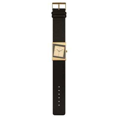 Rolf Cremer Unisexuhr Style 2 Edelstahl vergoldet 500055 mit Lederband