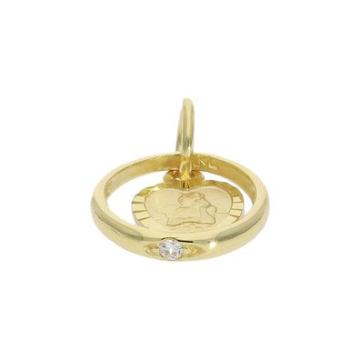 JuwelmaLux Taufring mit Schutzengel Zirkonia Gold 585 JL14-02-0201