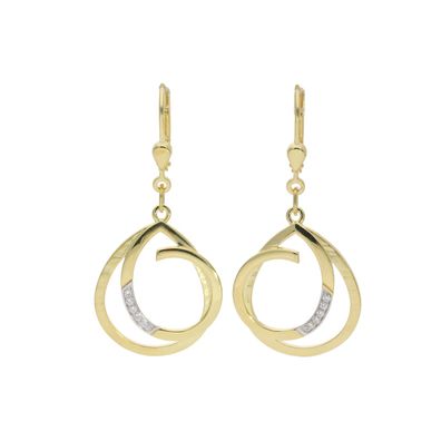 Ohrringe Ohrhänger Silber 925 Gold plattiert Cubic Zirkonia JL20-06-1431 JuwelmaLux