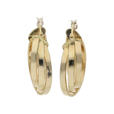 Creolen Gold 375 Damen leicht Second Hand wie neu 25326471 getragen