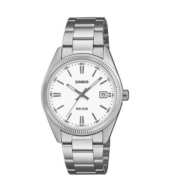 Casio Armbanduhr Unisex UTP-1302PD-7AVEF Edelstahl, Weiß